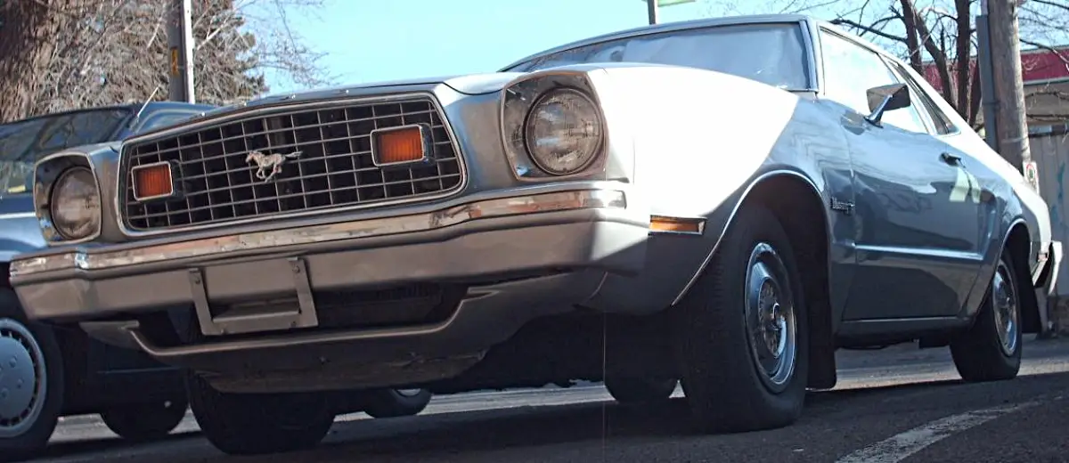 Ford Mustang II. Image courtesy Wikimedia Commons: https://commons.wikimedia.org/wiki/File:2nd_Gen_Ford_Mustang.JPG