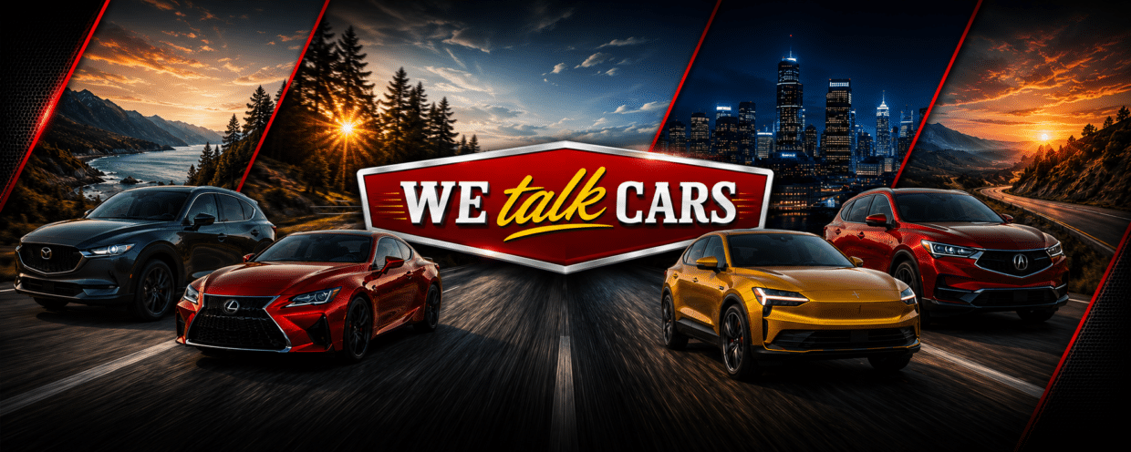 YouTube banner for We Talk Cars