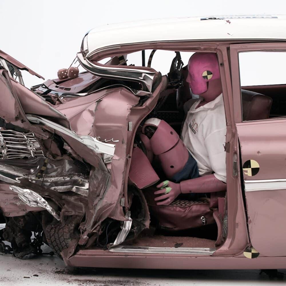 1959 Chevrolet Bel-Air IIHS crash test