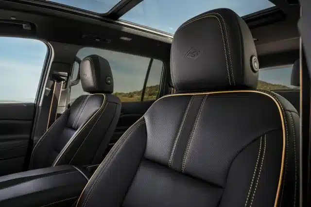 2027 Chevrolet Traverse High Country front seat detail