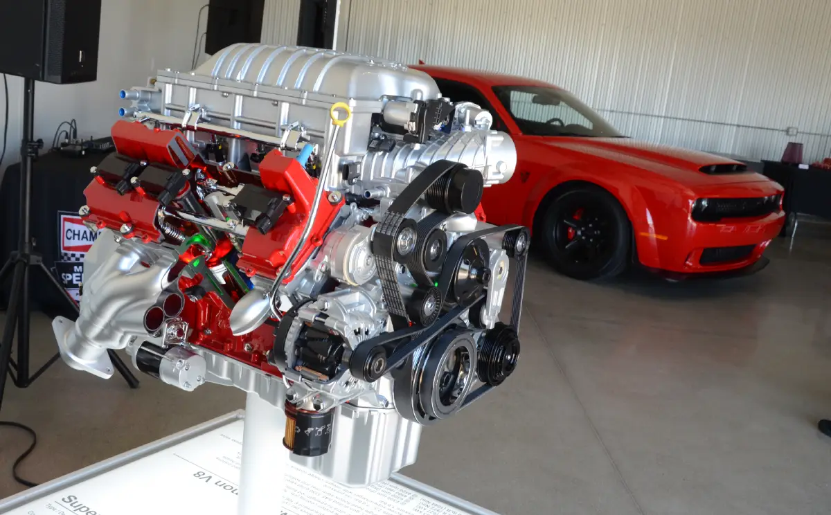 Dodge Challenger SRT Demon Hemi engine