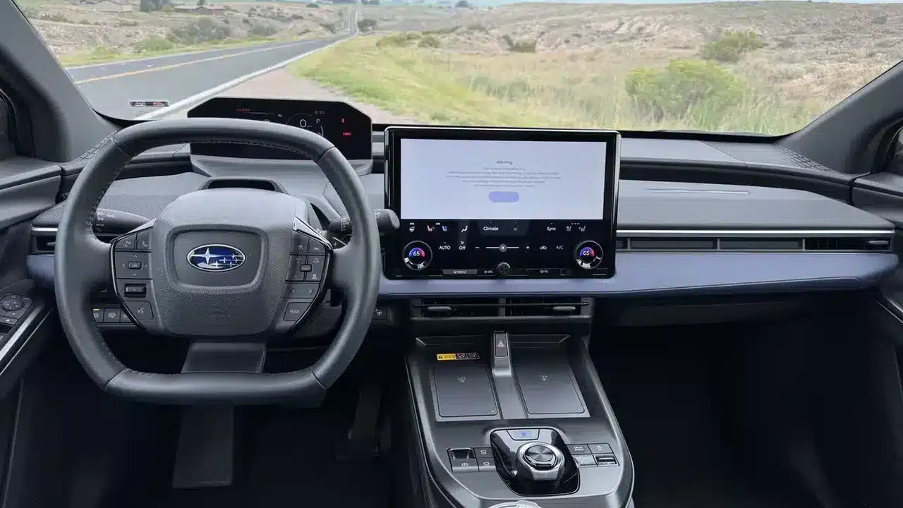 2026 Subaru Trailseeker dashboard, steering wheel and infotainment screen