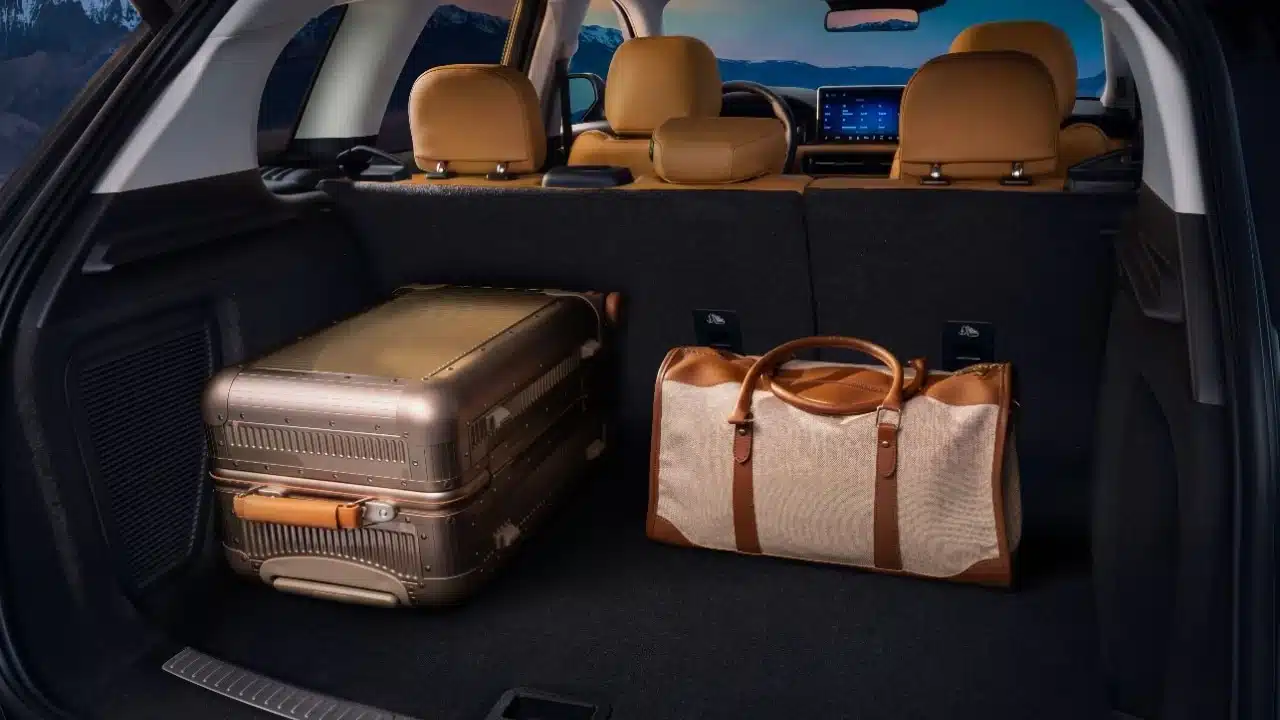 2027 Lincoln Corsair Hybrid cargo area with luggage
