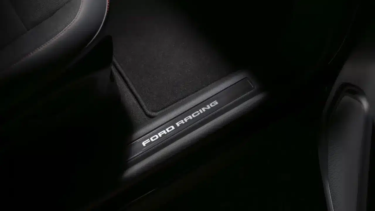 Ford Racing door-sill detail in the Explorer ST Sinister