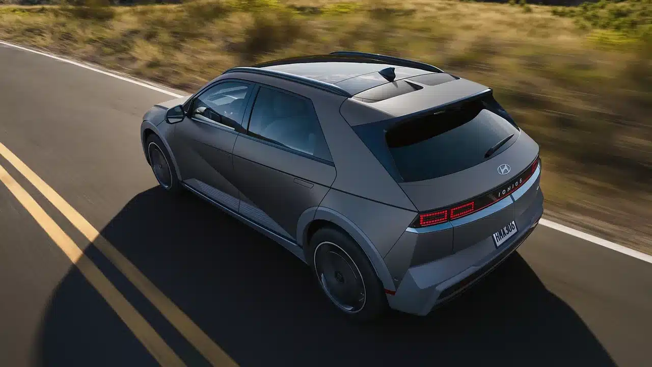 2027 Hyundai Ioniq 5 Limited rear view with roof rails