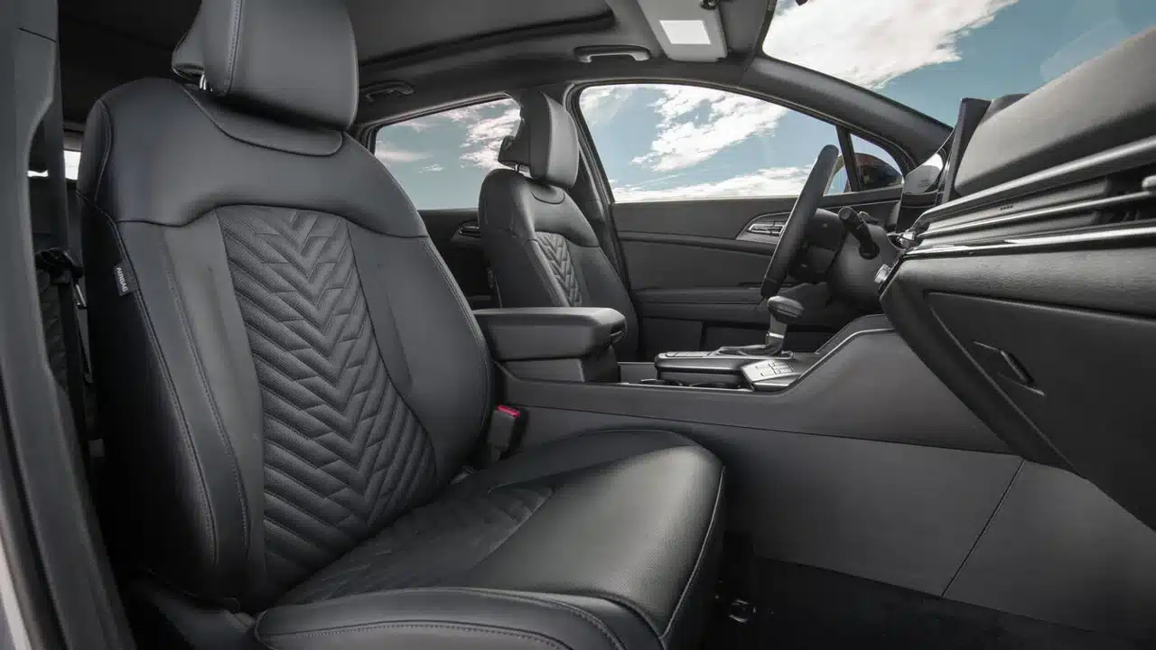Front seats and panoramic sunroof in a 2027 Kia Sportage