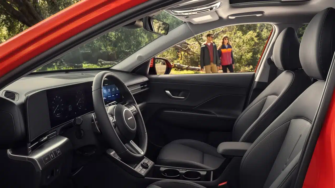 Hyundai Kona Limited front cabin and digital displays