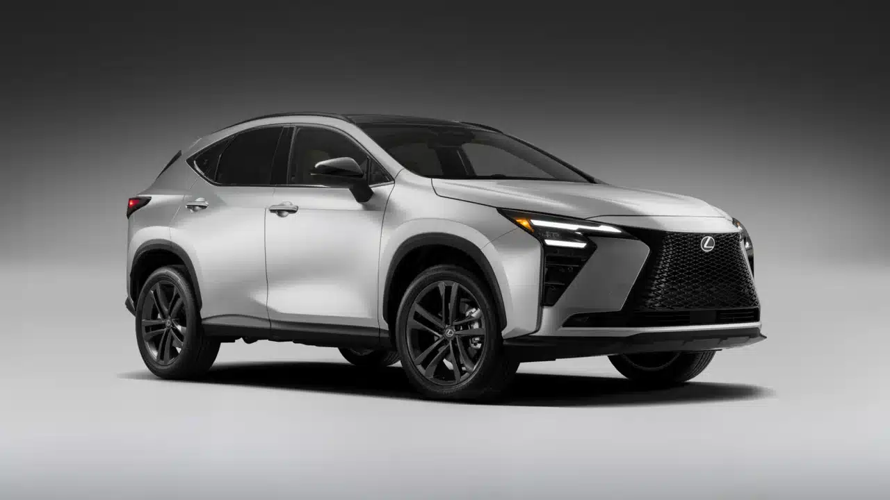 2027 Lexus NX 350h hybrid front three-quarter view