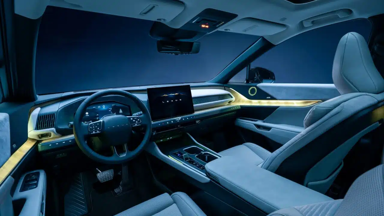 2027 Lexus TZ dashboard and front seats