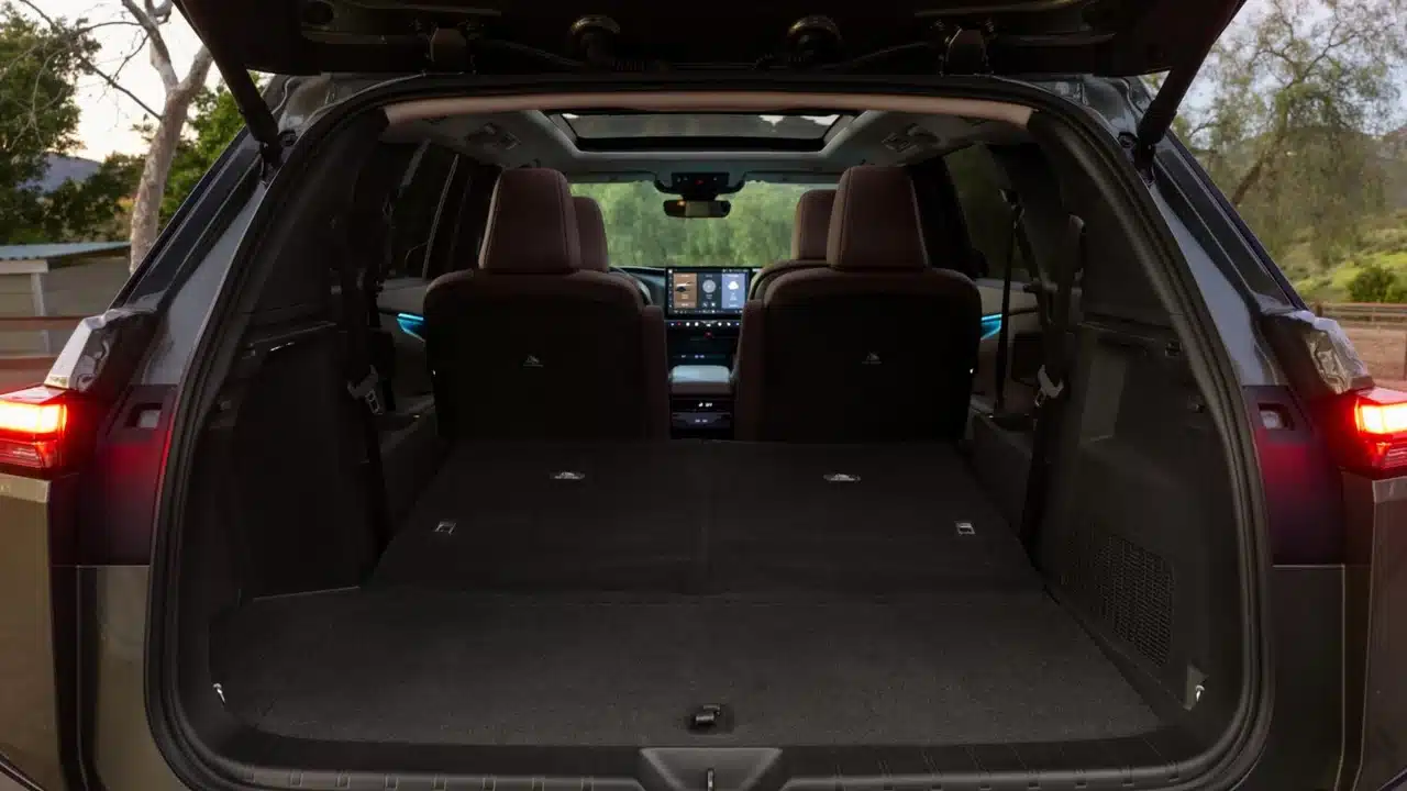 2027 Lexus TZ cargo area with rear seats folded