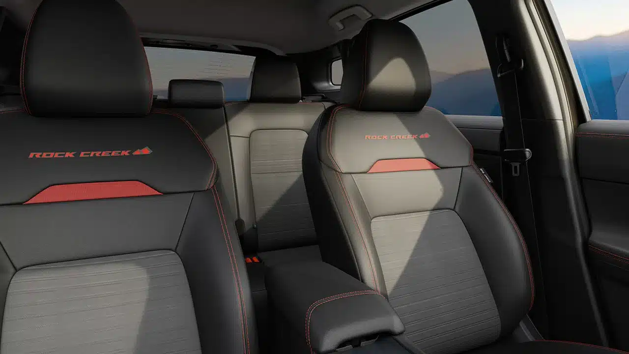 2027 Nissan Kicks Rock Creek front and rear seats
