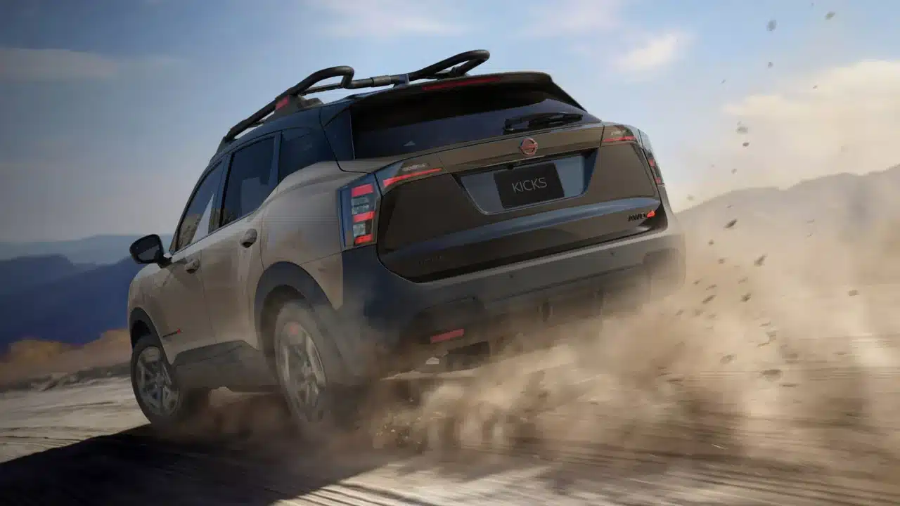 2027 Nissan Kicks Rock Creek driving on dirt