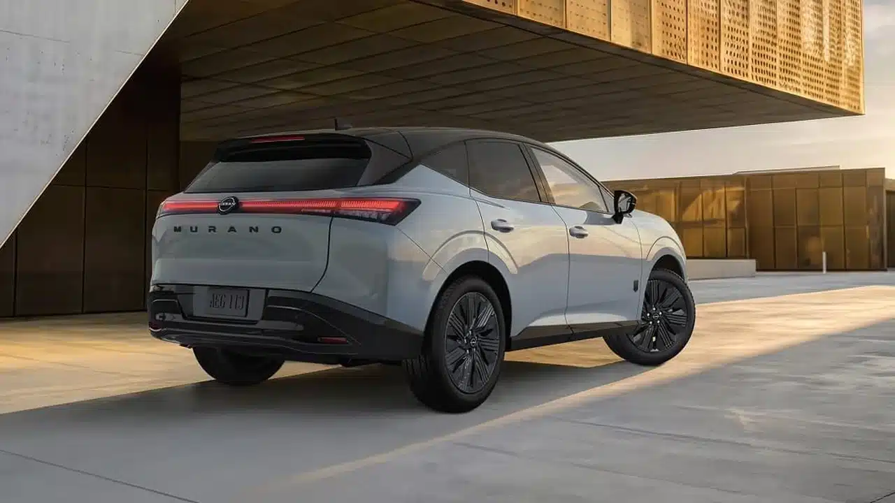 2027 Nissan Murano Dark Armor rear and black wheels