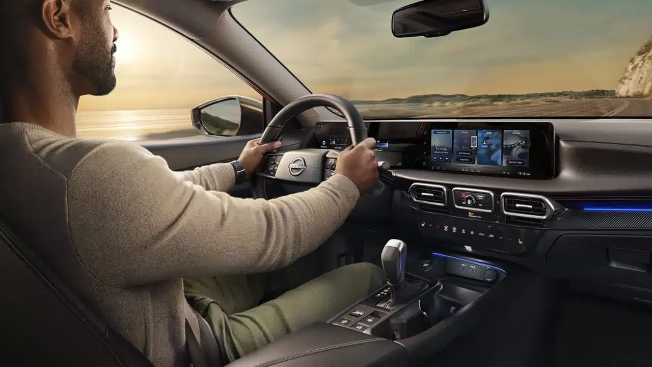 Driver in the 2027 Nissan Sentra cabin