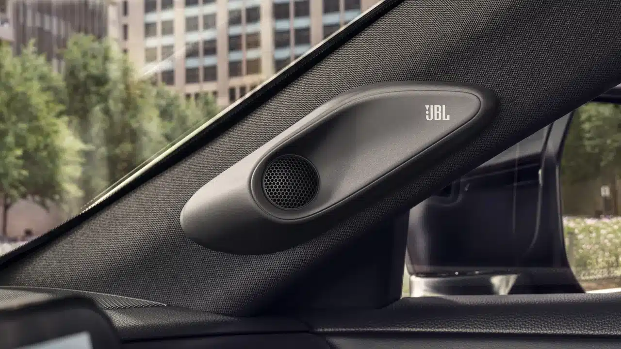 JBL speaker detail inside the 2027 Toyota Crown