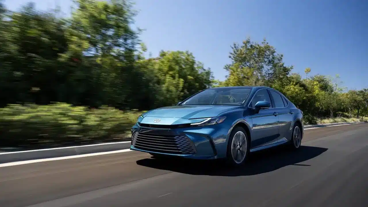 2026 Toyota Camry XLE driving on a road