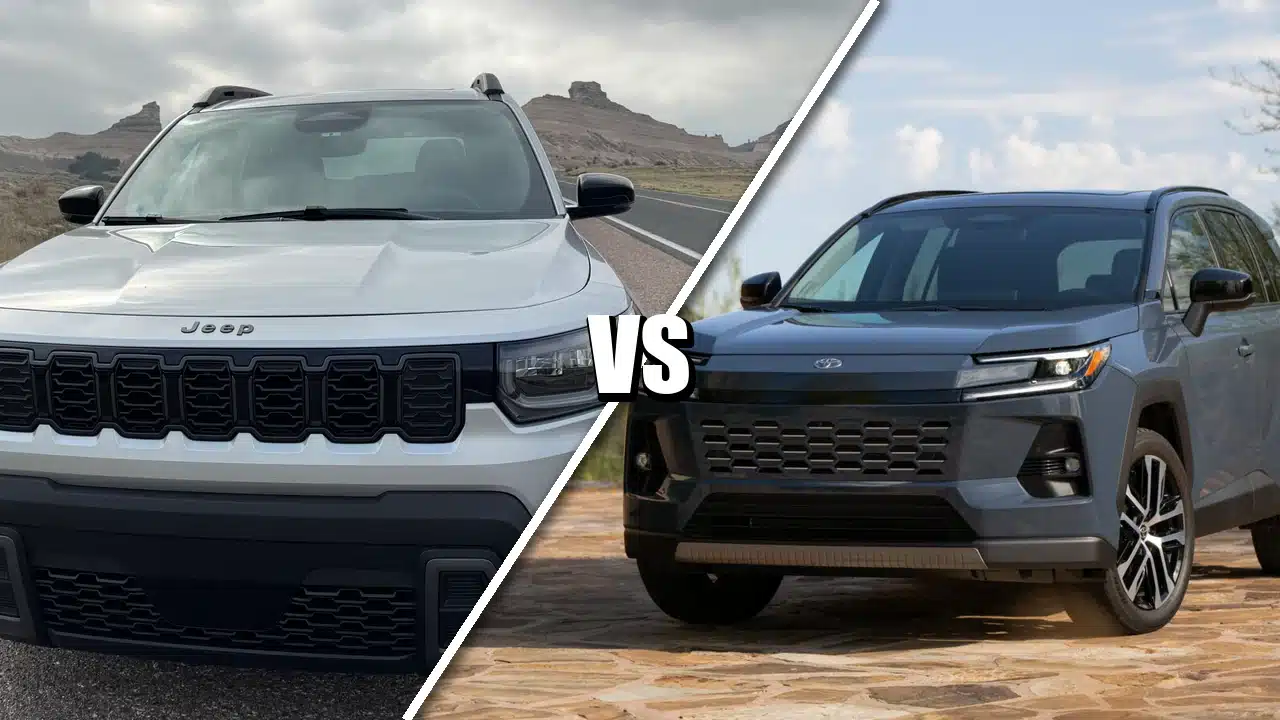 Jeep Cherokee and Toyota RAV4 exterior comparison