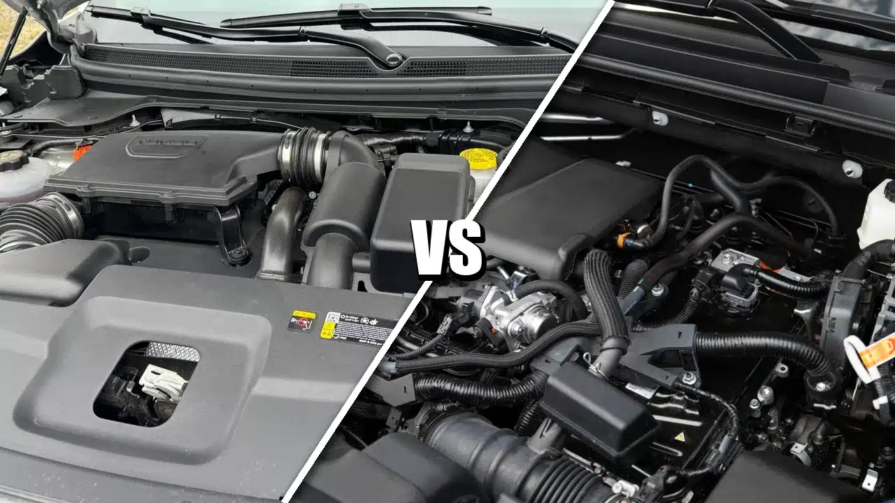 Jeep Cherokee and Toyota RAV4 hybrid engine bays