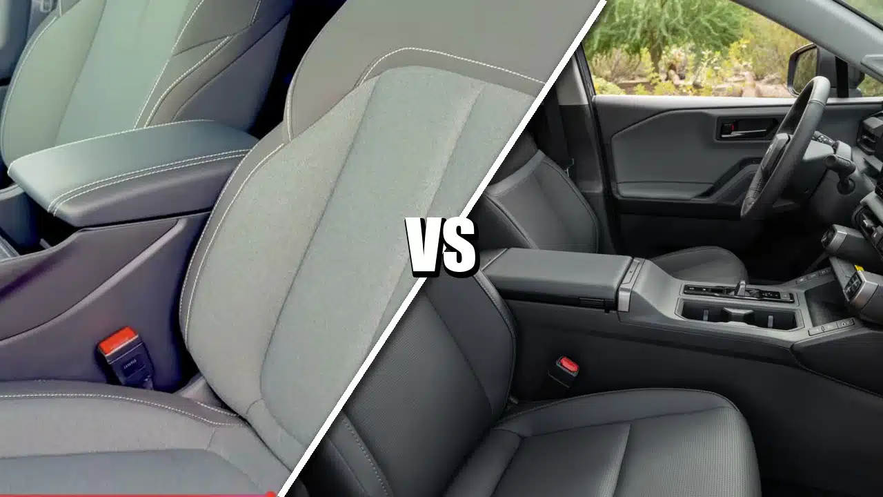 Base Jeep Cherokee cloth seat and Toyota RAV4 Limited front seats