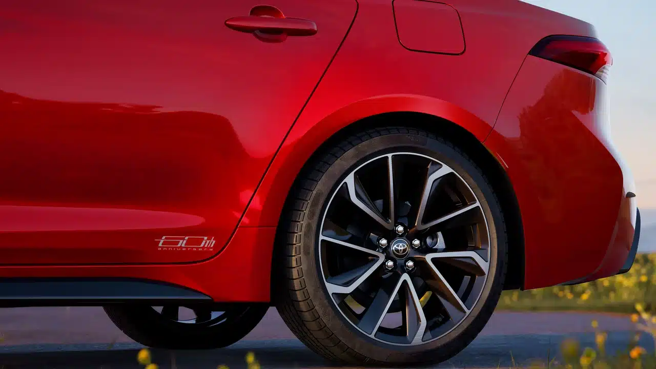 2027 Toyota Corolla 60th Anniversary wheel and exterior badge