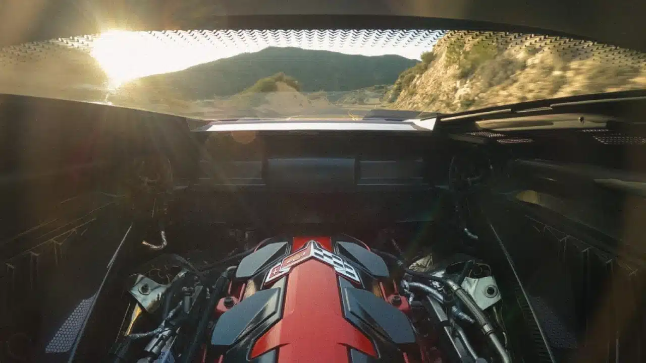 Corvette 6.7L LS6 V8 behind the cockpit