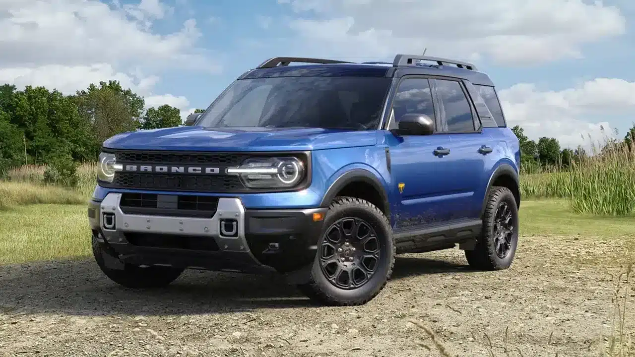 Blue Ford Bronco Sport parked outdoors