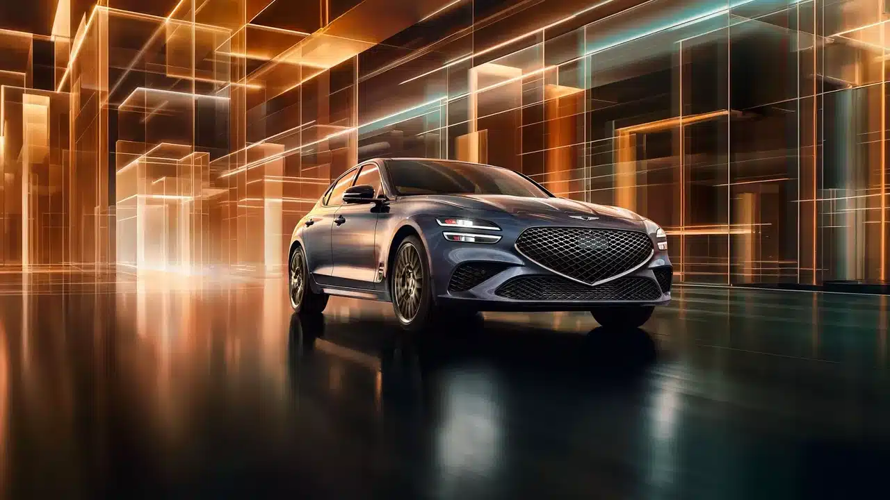 2026 Genesis G70 Prestige Graphite front three-quarter view