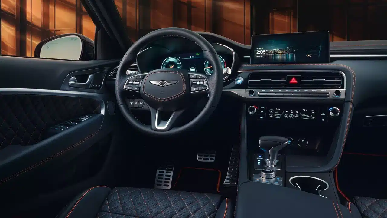 2026 Genesis G70 Prestige Graphite driver controls