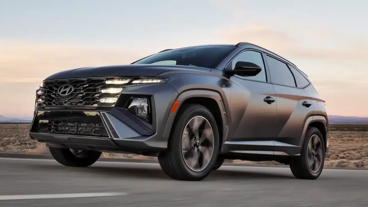 2025 Hyundai Tucson driving on a road