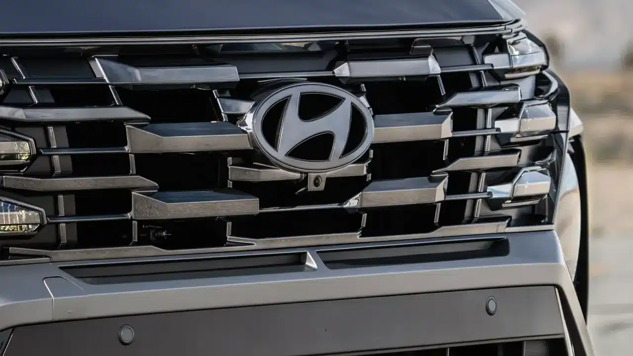 Hyundai Tucson grille and front emblem