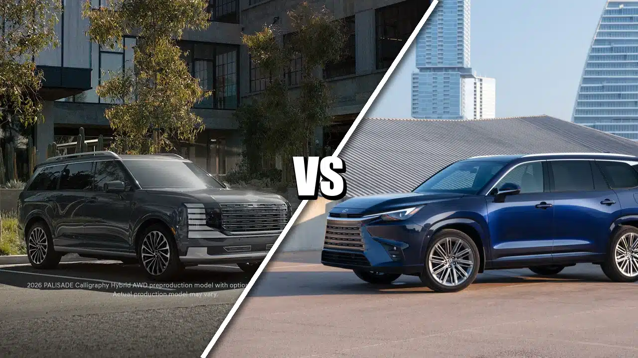 Hyundai Palisade Hybrid facing Lexus TX 550h+
