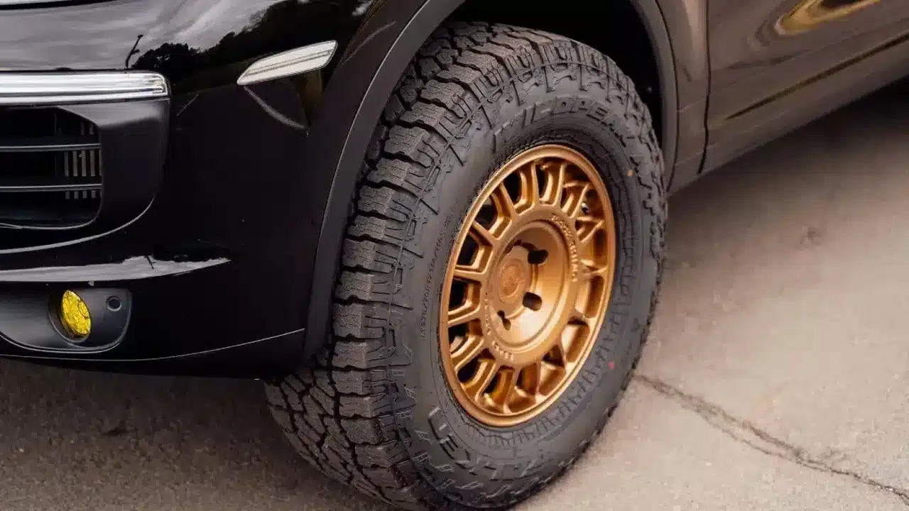 Black Rhino wheel and Falken Wildpeak tire on a Porsche Cayenne