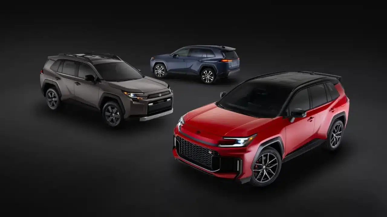 2026 Toyota RAV4 models in a studio