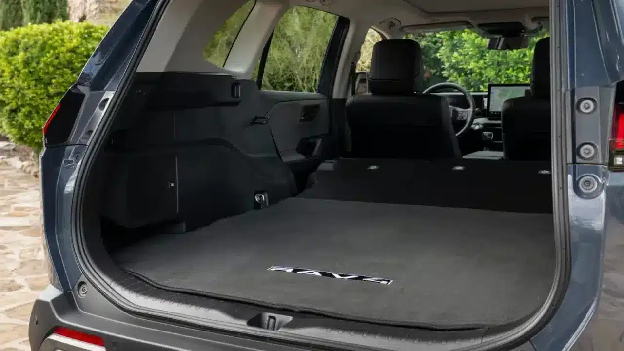 JBL subwoofer in the RAV4 cargo area