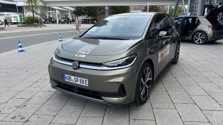 Volkswagen ID.3 Neo parked outside Automechanika Frankfurt