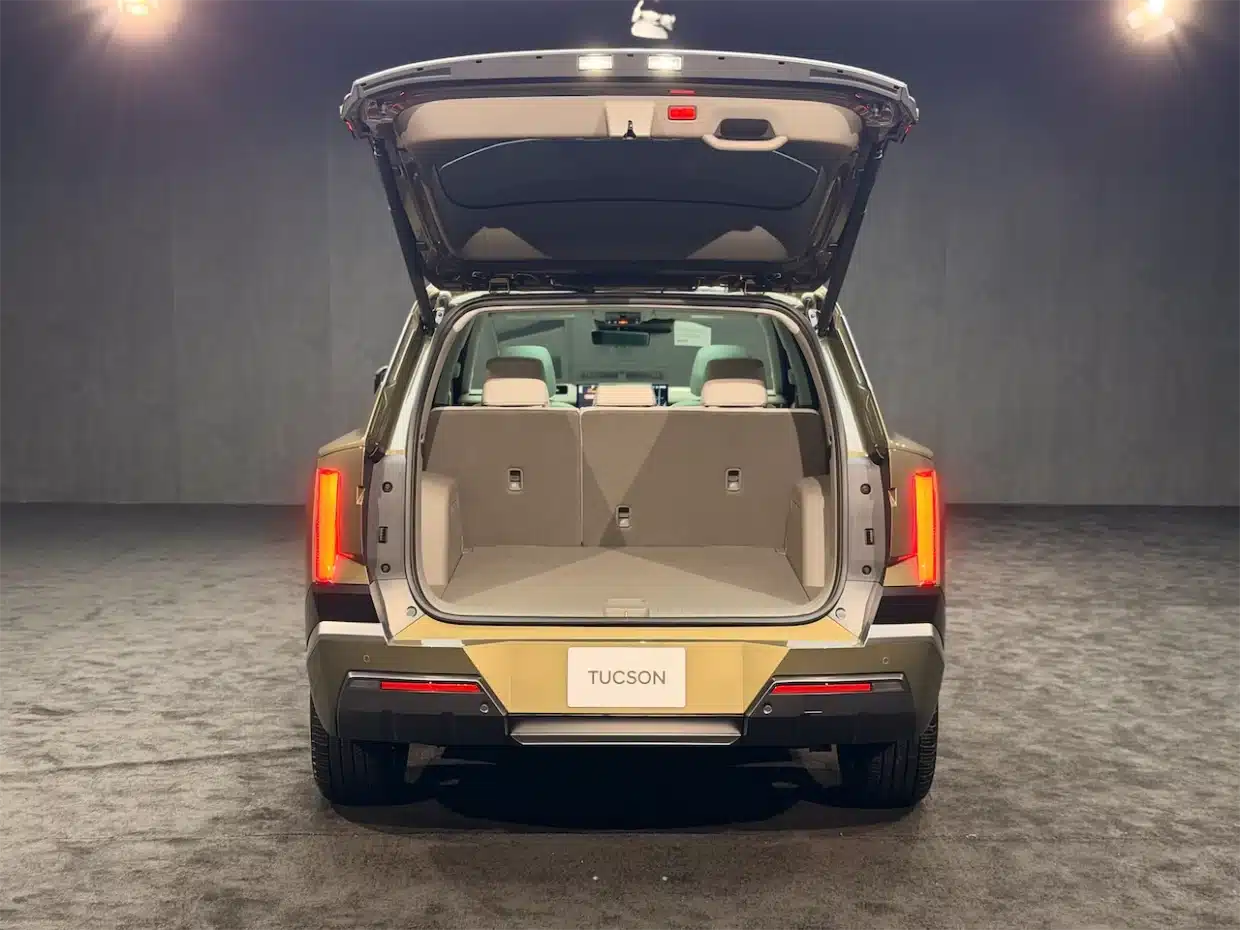 2027 Hyundai Tucson cargo area with hatch open