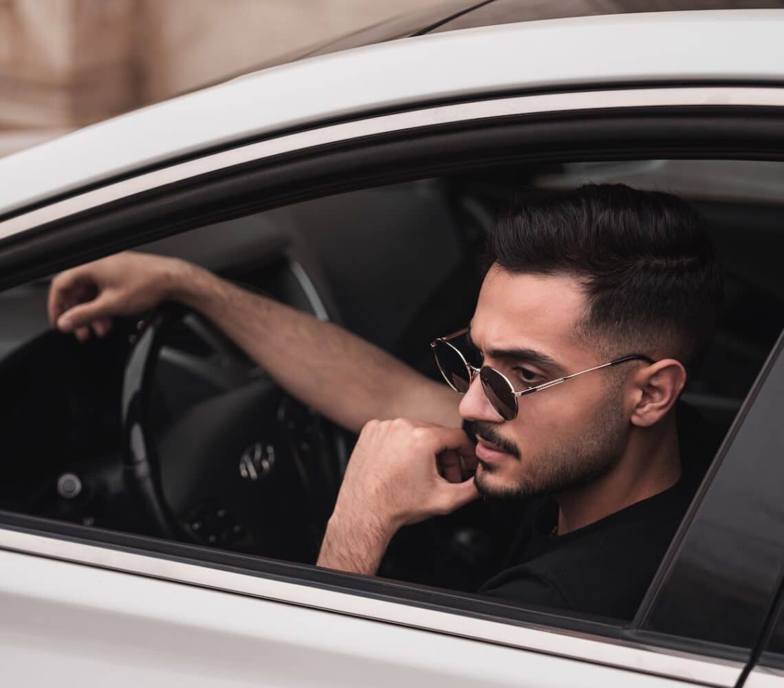 Driver with sunglasses