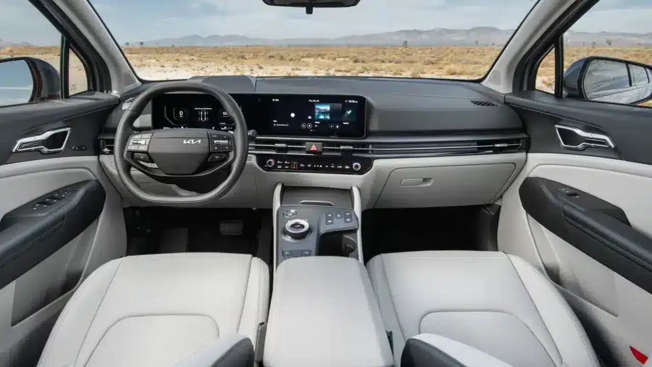 2026 Kia Sportage Hybrid dashboard and front seats